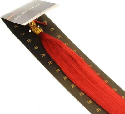 Produktbild von hair2heart Microring I-Tip Extensions aus Echthaar, 50cm, rot – 100 Strähnen