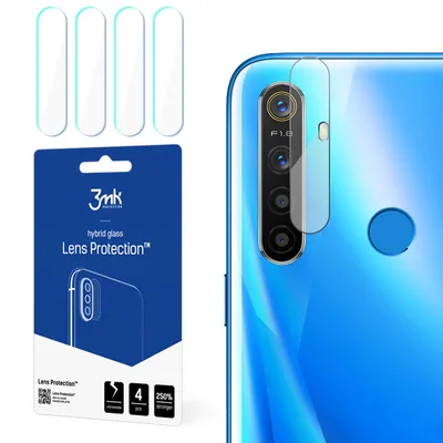 Produktbild von 3mk Hybridglas Lens Protection für Realme 5 Kamera Objektiv Kameralinse 0,16mm 6H (4 Stück)