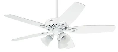 Obrázek produktu pro Stropní ventilátor s osvětlením a stahovacími řetízky Builder Plus 132 cm White