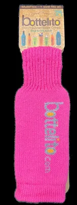 Produktbild von bottelito Flaschenwärmer Flaschensocke Strumpf Flaschenschutz pink