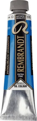Immagine prodotto di Vernice ad olio Rembrandt in tubetto 40 ml, blu ftalo verdastro 576