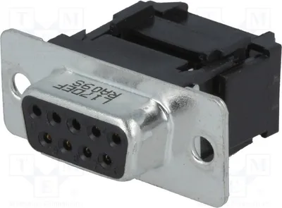 Zdjęcie produktu dla 1 x Złącze D-Sub 250V, żeńskie, do kabli płaskich, PIN: 9, 5A, 20mΩ, L17DEFRA09S, złącze D-Sub
