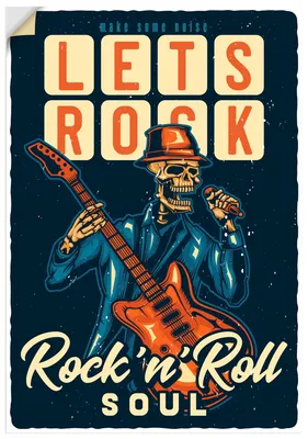 Produktbild von ARTland Wandbild, selbstklebend Let's rock Größe: 50x70 cm