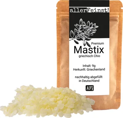 Produktbild von Mastix Tränen Chios Mastiha - für z.B. Tsoureki Griechisches Osterbrot - Mastixharz, Mastic Gum, Masticha, Mastika - 9g