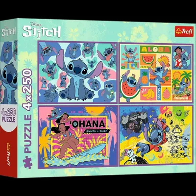Produktbild von Puzzle Trefl 4x250 Teile Stich Disney