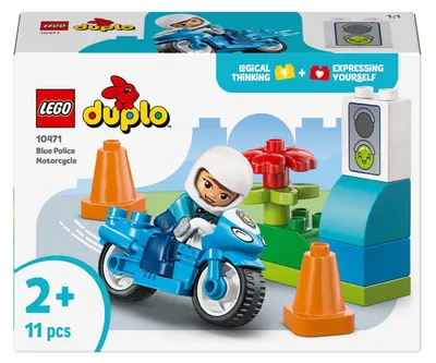 Immagine prodotto di LEGO DUPLO My Town 10471 Blue Police Motorcycle - Toy for Boys or Girls Ages 2+
