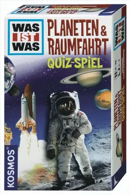 The image shows the front of a board game box with a space theme.