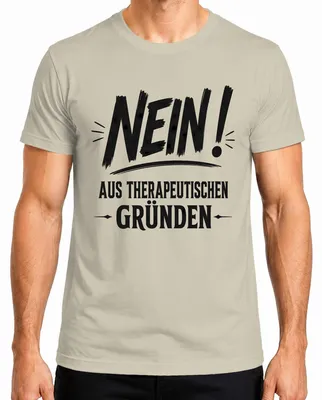 Imagen del producto de Camiseta para hombre con el mensaje: "No. Por razones terapéuticas. Divertido. Humor. Sarcasmo." Talla: M