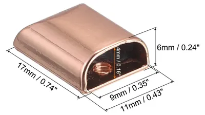 Produktbild von 20 Stš¹ck Rei?verschluss Reparatur Set Metall Rei?verschluss Stopper Rechteck Ziehen Top Enden Schwanz Clip Ersatz mit Schraube fš¹r DIY Basteln Tasche Jeans Gep?ck Rose Goldton