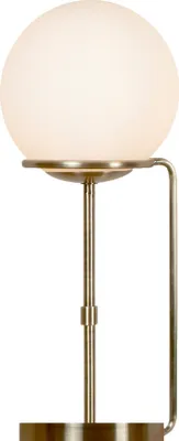 Produktbild von Zeitgenössische Schreibtischlampe Sfera Stahl Messing Glas Weiß 1 Licht E27