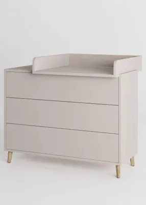 Produktbild von Wickelkommode EDEN – Push-to-Open, Touch-Close, abnehmbarer Wickelaufsatz & Schubladen mit Fächern - sahara dust