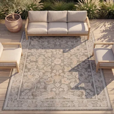 Zdjęcie produktu dla Volero - Dywan zewnętrzny - Bloom Oriental Taupe - 160x230 cm