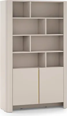 Produktbild von Furniture24 Regalschrank Bari K-103 Bücherregal Regal 103 X 170 X 39 Cm - Kaschmir