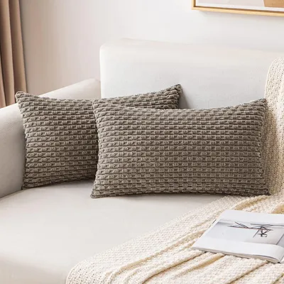 Produktbild von Kissenbezüge Kordsamt 2er Set 40x60 cm Braun