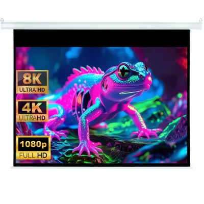 Produktbild von Comm-Tec Wallmaster Beamer Rolloleinwand 203x152 cm | 4:3 Profi-Leinwand für Büro & Schule | Wand- & Deckenmontage