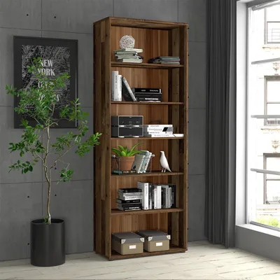Produktbild von Regal Standregal Ordnerregal Bücherregal Ablageregal Holzregal "Tembi I" Old Wood Vintage