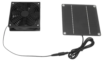 Obrázek produktu pro Sada solárního ventilátoru z monokrystalického křemíku, solární odtahový ventilátor s otáčkami 2200 ot./min a ochranným krytem pro skleníky