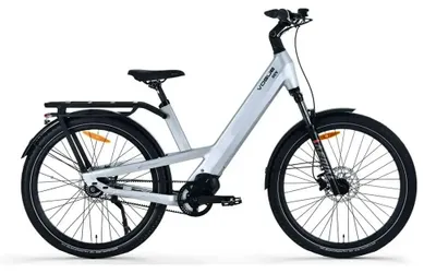 Produktbild von Vogue SUV - E-Bike - 28 Zoll - 250W Motor - 90 km Reichweite - 8-Gang - Hydraulische Scheibenbremsen - 720Wh Akku - Tiefeinsteiger - Federgabel - Matt Titanium Grau