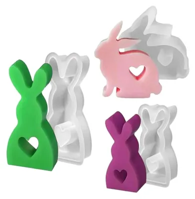 Produktbild von 3 Stück Silikonform für Osterhasen