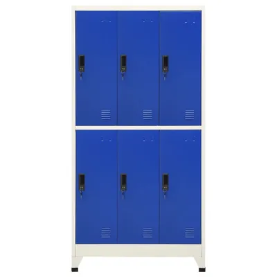 Immagine prodotto di Armadietto con Serratura Grigio e Blu 90x45x180 cm in Acciaio