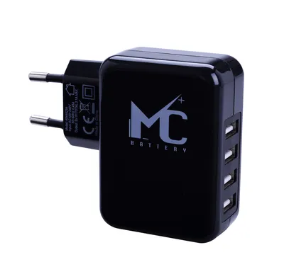 Produktbild von 4-Fach LADEGERÄT universal Multi USB Port 5V/3,1A Netzteil Adapter Charge 34(Schwarz)