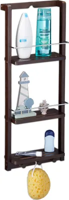 Produktbild von relaxdays Hängeregal Bad dunkelbraun
