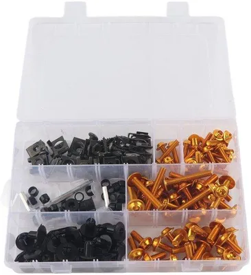 Imagen del producto de Kit de tornillería para motocicletas, 198 piezas - Accesorios - Tuerca - Tornillo - Junta - Compatible con motocicletas