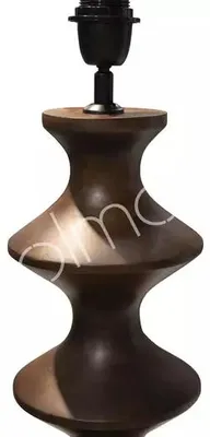 Immagine prodotto di Lampada da tavolo in legno di mango scuro, 18x18x50 cm
