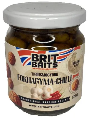 Produktbild von BritBaits Angeln XXL Tigererdnuss in Brühe Knoblauch-Chili 220ml