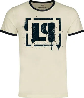 Produktbild von Linkin Park T-Shirt Herren Logo - Ringer Shirt altweiß L