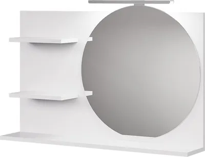 Produktbild von Spiegelregal Vicco Avena Weiß 80 x 50 cm mit 3 offenen Fächern, Model 58559