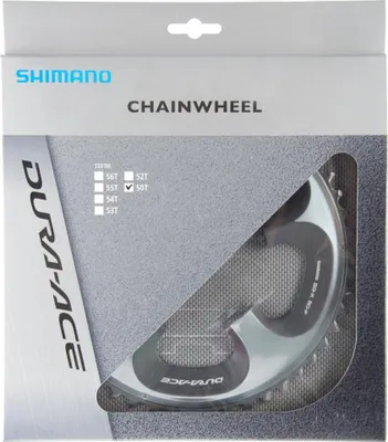 Image de Shimano, plateau, Dura Ace, Fc-7950, (50 dents) (5 bras) (10X2 vitesses), argent, aluminium, (réf. = Y1Kz98010)