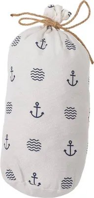 Immagine prodotto di Fermaporta in stile marittimo - fermaporta decorativo - 15 kg, bianco, con ancora all'interno