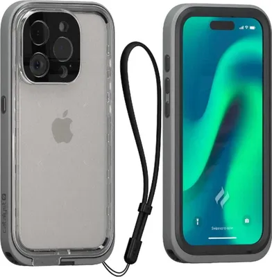 Produktbild von Wasserdichte Schutzhülle für iPhone 15 Pro, Catalyst Total Protection, Grau