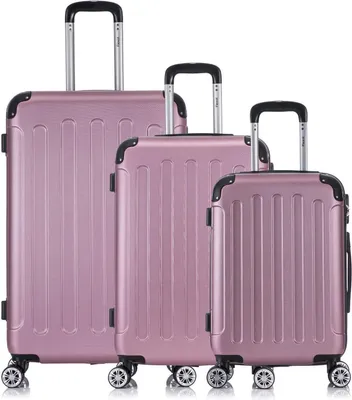 Obrázok produktu pre Flexot® F-2045 | Sada 3 kufrov, cestovná sada, veľkosti M (príručná batožina), L a XL (trolley), kufre s tvrdou škrupinou, odolné, kolieska s otočným mechanizmom 360°, cestovná batožina, kufre