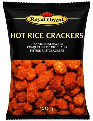 Produktbild von ROYAL ORIENT Hot Rice Crackers 150g | Pikante Reiscracker