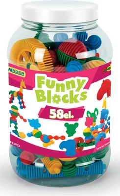 Image de jeu de construction Funny Blocks junior 58 pièces
