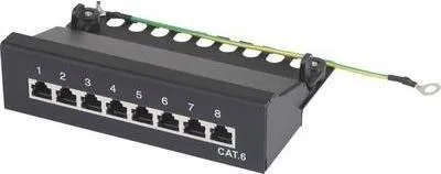 Produktbild von Renkforce 8 Port Netzwerk-Patchbox CAT 6 1 HE Bestückt