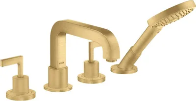 Produktbild von 4-Loch Wannenrandarmatur AXOR CITTERIO DN 15 m Hebelgr. u Ros. bru gold optic brushed gold optic