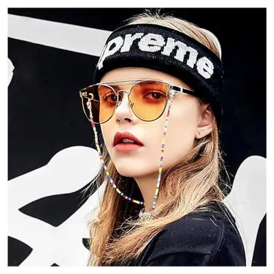 Produktbild von 5 Stück Bunte Perlen Brillenkette für Damen, Sonnenbrillenhalter, Maskenkette, Anti-Rutsch Brillenband Halskette