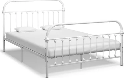 Obrázek produktu pro Rám postele bílý kovový 160 x 200 cm
