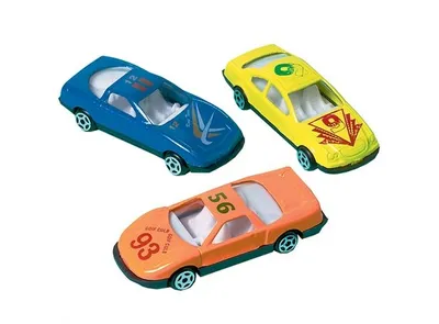 Produktbild von Amscan INT390306, Auto, Kunststoff, Blau, Orange, Gelb