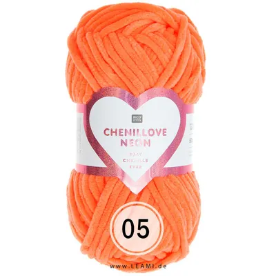 Produktbild von Rico Chenillove Neon (50g/55m) 05 orange