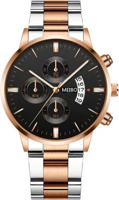 Produktbild von Sportlich-elegante Orlando-Uhr für Herren in Silber/Roségold KP12065