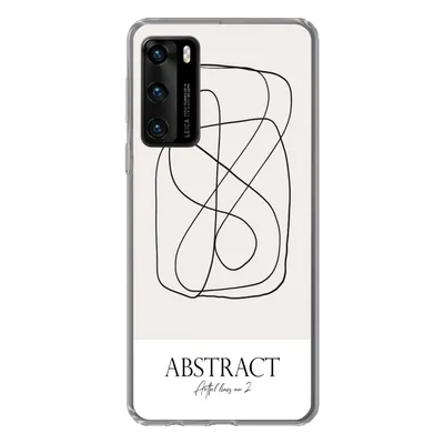 Produktbild von MuchoWow® Handyhülle Schutzhülle Hülle für Huawei P40 Kunst - Linienkunst - Abstrakt Silikon Softcase Handy Hülle - Handytasche