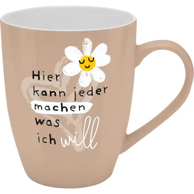 Productafbeelding van Tasse met opdruk: "Hier kan iedereen doen wat ik wil."