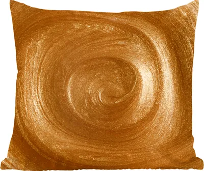 Produktbild von MuchoWow® Zierkissen Sofakissen Wohnzimmer Dekokissen 45x45 cm Ein Wirbel in goldener Farbe - Schlafpolster - Polster für das Sofa
