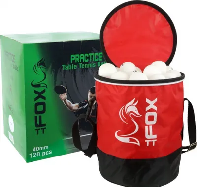 Produktbild von Fox TT Tischtennisbälle Set mit Tasche - 120 Stück - weiß - Sportspielzeug