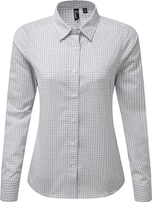 Image de Premier Workwear Chemise à manches longues à carreaux Maxton pour femmes