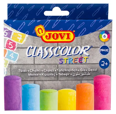 Immagine prodotto di JOVI 1030 JOVI Street Chalks Straßenmalkreide farbsortiert 6 St.